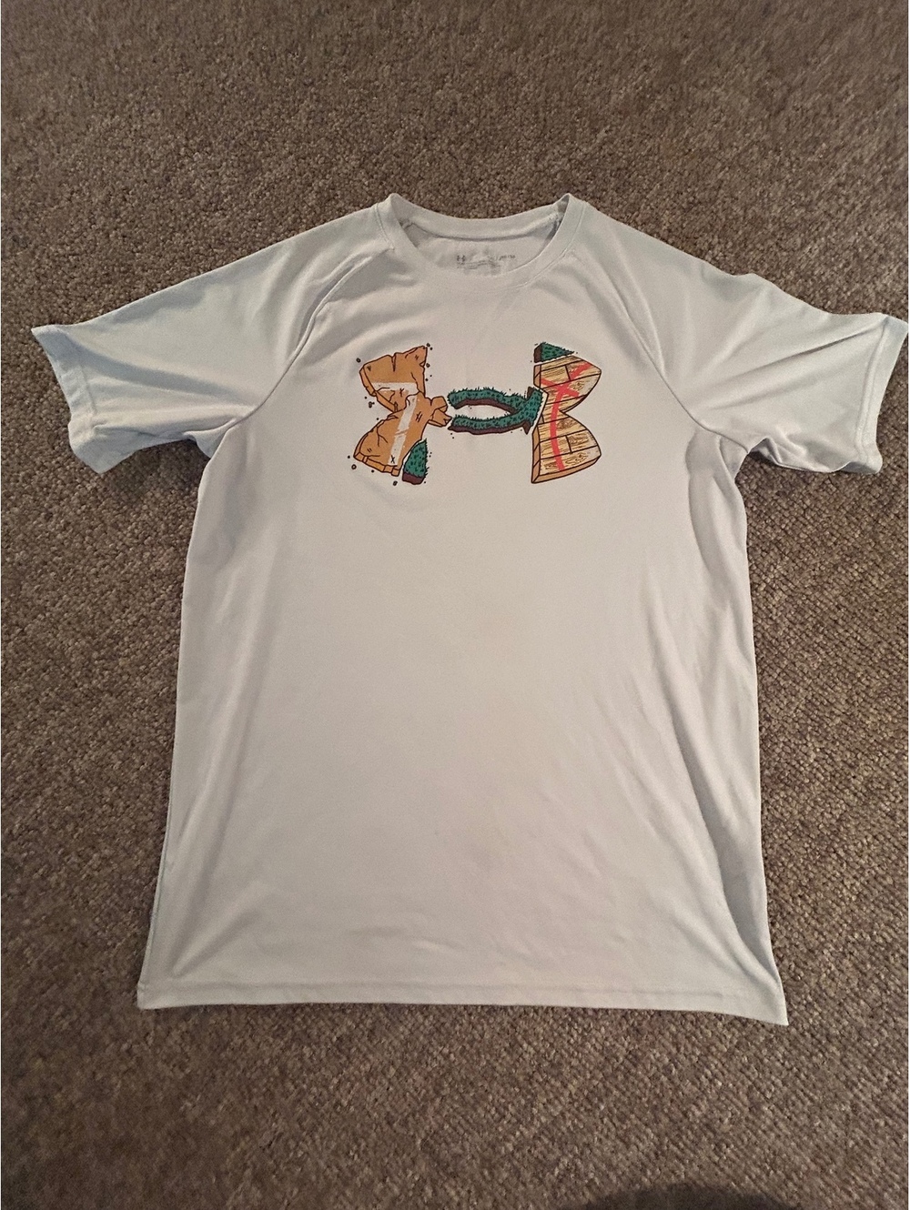 Under Armour boys Loose Fit White Performance T-Shirt YXL